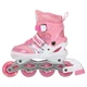 Роликовые коньки раздвижные с защитой и шлемом Power Supers 9456 размер 31-34 Pink-White - изображение 4