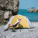 Стул складной Naturehike Moon YL08 NH20JJ027, 600D Oxford / алюминий Бело-оранжевый (6976023923050) - изображение 7