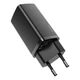 Мережевий зарядний пристрій BASEUS GaN2 Lite Quick Charger 65W 1USB+1Type-C 5A Black - зображення 4
