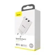 Сетевое зарядное устройство Baseus Speed Mini Dual U 10.5W 2USB 2.1A Travel Charge White - изображение 7