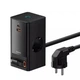 Мережевий зарядний пристрій BASEUS PowerCombo Digital PowerStrip 65W 1,5 м - зображення 1