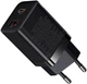 Мережевий зарядний пристрій BASEUS Super Si Pro Quick Charger 30W 1USB+1Type-C 3A Black - зображення 2