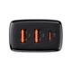 Мережевий зарядний пристрій BASEUS Compact Fast Charger 30W 2USB+Type-C 3A Black - зображення 3