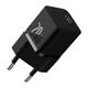 Сетевое зарядное устройство BASEUS 20W GaN5 Fast Charger 1C Black (CCGN050101) - изображение 1