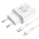 Сетевое зарядное устройство Hoco N22 PD25W PD 2 Type-C + кабель Type-C to Lightning - изображение 2