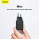 Сетевое зарядное устройство Baseus 25W 1Type-C Super Si Quick Charger 3A + кабель Type-C to Type-C 3A 1м Black (TZCCSUP-L01) - изображение 9