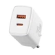 Сетевое зарядное устройство Baseus 20W Compact Quick Charger USB+Type-C QC3.0+PD3.0 3A White (CCXJ-B02) - изображение 1