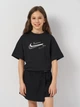 Дитяча футболка для дівчинки Nike G Nsw Tee Boxy Swoosh Logo FN9686-010 XS 122-128 см Black (196974829430) - зображення 1