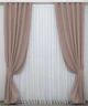 Комплект готових штор VR-Textil Льон мармур Pavliani № 1174ш Пудровий 150х270 см 2 шт (33-0003) - зображення 2