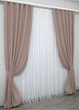 Комплект готових штор VR-Textil Льон мармур Pavliani № 1174ш Пудровий 150х270 см 2 шт (33-0003) - зображення 3