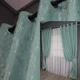 Комплект штор на люверсах VR-Textil Лен мрамор Pavliani № 1366ш 150х250 см 2 шт Бирюзовый (37-0041) - изображение 1