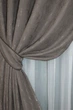 Комплект штор на люверсах VR-Textil Лен мрамор Pavliani № 1373ш 150х250 см 2 шт Коричнево-серый (37-0046) - изображение 5