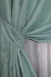 Комплект штор на люверсах VR-Textil Лен мрамор Pavliani № 1366ш 150х250 см 2 шт Бирюзовый (37-0041) - изображение 5