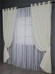 Комплект штор на люверсах VR-Textil Лен мрамор Pavliani № 1172ш 150х250 см 2 шт Кремовый (37-0043) - изображение 3