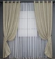 Комплект штор на люверсах VR-Textil Лен мрамор Pavliani № 1368ш 150х250 см 2 шт Бежево-серый (37-0045) - изображение 2