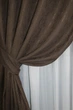 Комплект штор на люверсах VR-Textil Лен мрамор Pavliani № 1173ш 150х250 см 2 шт Коричневый (37-0038) - изображение 5