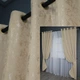 Комплект штор на люверсах VR-Textil Лен мрамор Pavliani № 1170ш 150х250 см 2 шт Бежевый (37-0048) - изображение 1