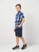 Детская рубашка в клеточку для мальчика Minoti 17SHIRT 1 40851TEN 134-140 см Синяя (5063025290608) - изображение 2