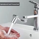 Насадка на кран аэратор Faucet splash head металлическая накладка для смесителя с двумя режимами напора - изображение 11