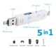 Багатофункціональний адаптер хаб кардрідер 5в1 Type-C Android USB 2.0 White - изображение 1