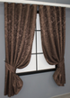 Комплект коротких штор VR-Textil Льон мармур Pavliani № 1173ш 130х170 см 2 шт Коричневий (35-0055) - зображення 2