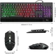 Набір геймерської клавіатури та миші Rii RK400 з RGB-підсвічуванням QWERTZ (німецька розкладка) - зображення 2