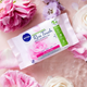 Міцелярні серветки Nivea Rose Touch Micellar Wipes біорозкладні з органічної рожевої води 25 шт (9005800340173) - зображення 5