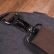 Мужская сумка через плечо с кабелем USB текстильная 21221 Vintage черная - изображение 9