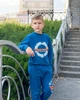 Утеплений костюм для хлопчика зі світшотом та штанами з принтом Носи своє 134 Бірюзовий (p-2864-135744) - изображение 4
