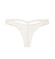 Жіночі трусики камінці стрази Victoria's Secret Shine Chain Strap Cutout-Back Lace Thong Panty L білі молочні coconut white - зображення 1