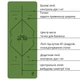 Коврик для йоги Marjari Yoga Basic 183x61x0.6 cм Green Lotus - изображение 3