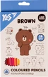 Олівці кольорові YES Line Friends 18 кольорів (5056574420800) - зображення 1