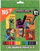 Карандаши цветные YES Minecraft Heroes 24 цвета (5056574430748) - изображение 1