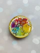 Держатель для смартфона / планшета попсокет Popsocket с плавающими блестками (Апельсин) - изображение 2