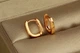 Серьги Xuping Jewelry тонкий овал 1 см золотистые - изображение 2