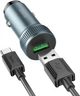 Автомобильное зарядное устройство Hoco Z49A Level single port QC3.0 18W (Type-C) Metal Gray (6931474795731) - изображение 3