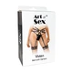 Сексуальные кожаные гартеры с поясом Art of Sex Vivien XS/S/M Черный - изображение 5