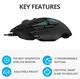 Мышь игровая Logitech G502 HERO High Performance USB проводная с RGB-подсветкой Black - изображение 4