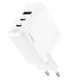 Адаптер мережний HOCO C115A USB, 2Type-C, QC, білий - зображення 4