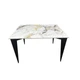 Стіл обідній NORMAN CERAMIC 120*90 gold Phoenix глянець / Чорний каркас - зображення 4