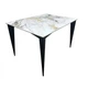 Стіл обідній NORMAN CERAMIC 120*90 gold Phoenix глянець / Чорний каркас - зображення 5