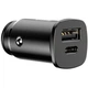 Автомобильное зарядное устройство Baseus Square Metal QC 4.0+PD3.0 30W USB + Type-C 5A Черный - изображение 3