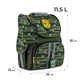 Рюкзак школьный каркасный Kite Transformers TF24-501S 35x25x13 см хаки - изображение 2