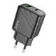 Мережевий зарядний пристрій HOCO CS23A Sunlight 30 Вт PD+QC USB Type-C + USB-A чорний - изображение 1