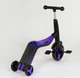 Cамокат Best Scooter JT 30304 3 в 1 трехколесный Самокат беговел велосипед С подсветкой и музыкой 8 мелодий Фиолетовый (30304A) - изображение 3