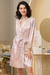 Домашний шелковый халат Mia-Amore 3723 2XL/3XL Пудра - изображение 3
