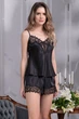 Шовкова піжама з шортами Mia-Amore 3552-1 46(L) Чорний - зображення 3