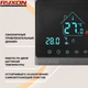 Тепла підлога Ryxon 200Вт/м² нагрівальний мат під плитку 15 м²/3000Вт з сенсорним програмованим терморегулятором AC8400H чорний cрібло - зображення 3