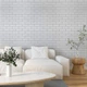 Панель стеновая 70*70cm*5mm белый кирпич с серебром (D) SW-00001502 - изображение 7