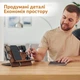 Підставка органайзер для телефону з двома гачками Teslyar настільний для гаджетів з дерева Горіха (PH2001) - зображення 4